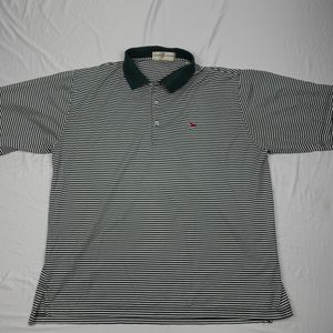 Fairway & Green Polo Shirt Adult XL Green Stripes Pullover Men's Short Sleeve